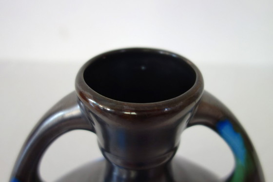 Image 1 of Geflammte Keramikvase signiert De Bruyn Five Lille