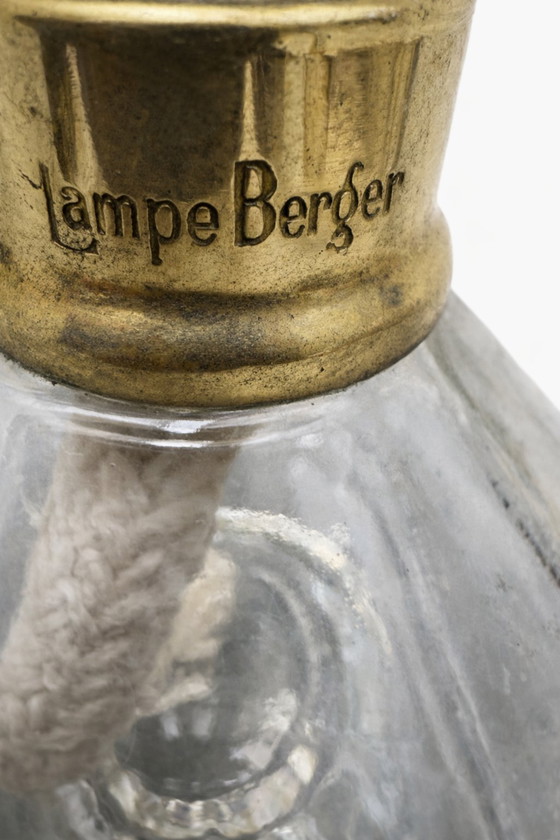 Image 1 of Lampada vintage Berger Paris Catalytic – Vetro sfaccettato e ottone – Anni '70