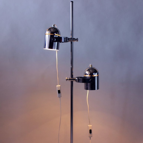 Lampada da terra vintage Combi Lux cromata con doppio faretto, Cecoslovacchia, anni '70 – Lidokov (photo 12 of 13)