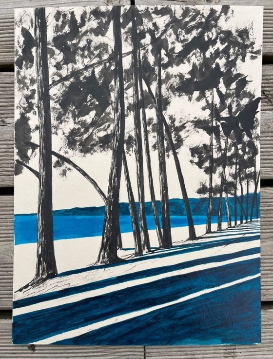 Image 1 of Tusche auf 250g Naturpapier.  Thema: cap Coz Format 40x30 cm.