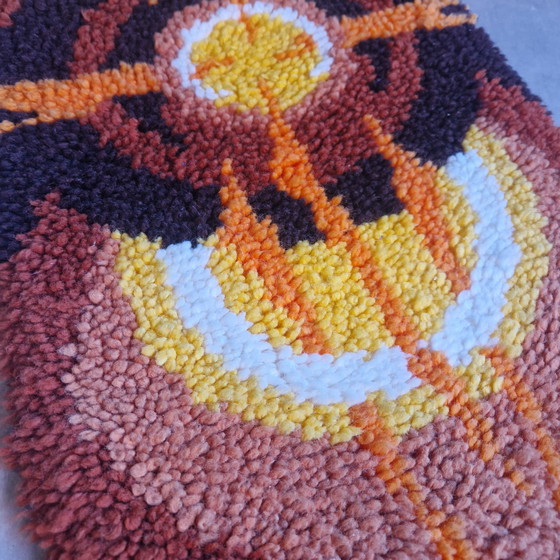 Image 1 of 70s space age wool rug wall hanging