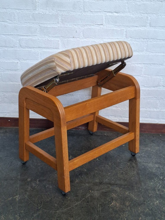 Image 1 of vintage piano stool adjustable