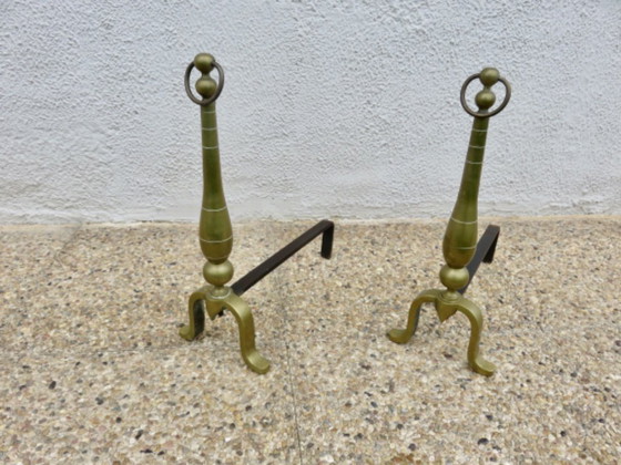 Image 1 of Par de morillos, estilo neoclásico, de bronce macizo, Francia, años 20-30.