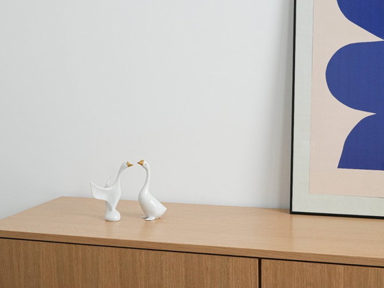 Image 1 of Figurine d'oie en porcelaine, design hongrois, années 1960, fabriquée par Holloháza