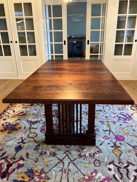 Image 1 of Solid cherry wood dining table and 6 chairs