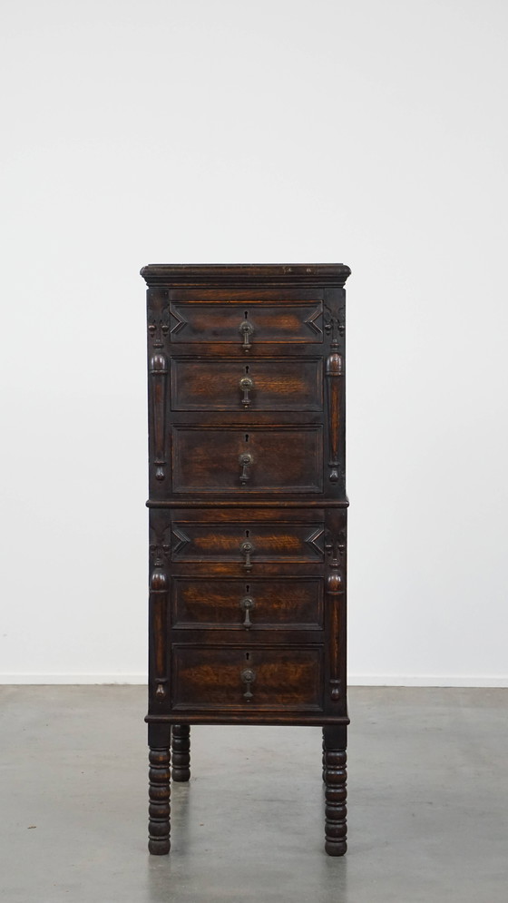 Image 1 of Oak Chest of Drawers
