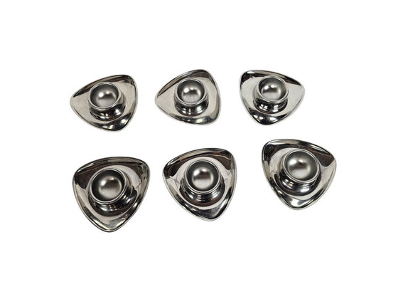 Image 1 of Alessi - Alfra Alessi - 6 x egg cups - stainless steel - Italy - 70's 