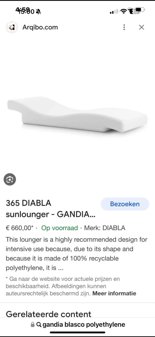 Sungranger - Gandia Blasco (2 pièces) en bon état – ligbed tuin, Other