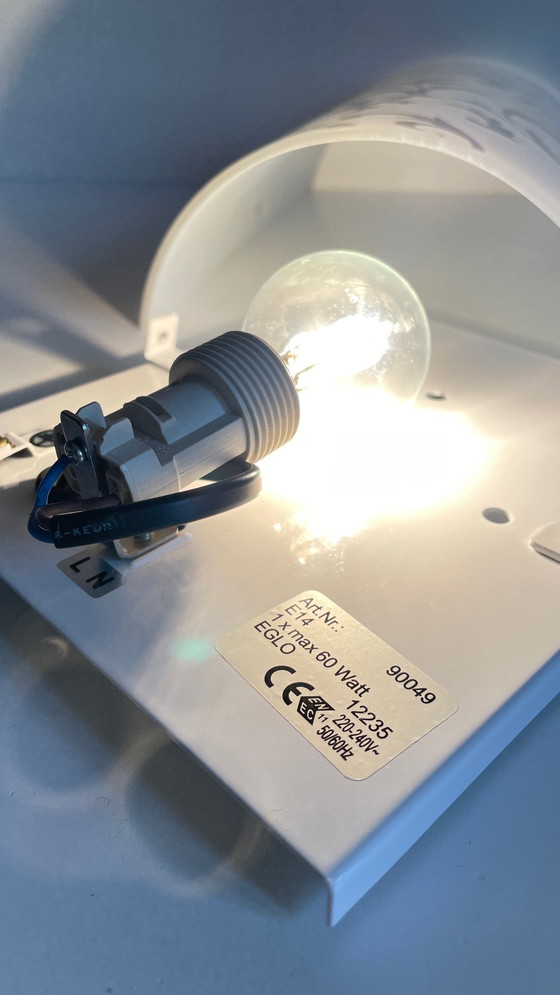 Image 1 of Polished and Silk-screened Glass Wall Lamp by Eglo