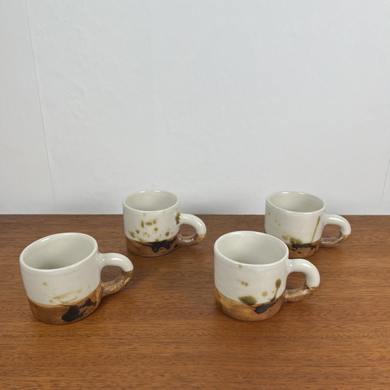 Image 1 of Set van 4 koffie-/theekoppen "La Colombe", 1950/60