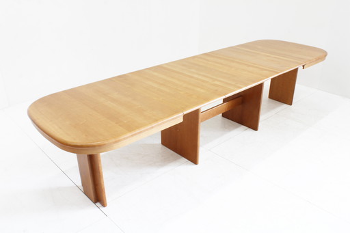 Grande table à manger ovale extensible vintage danoise 343 cm