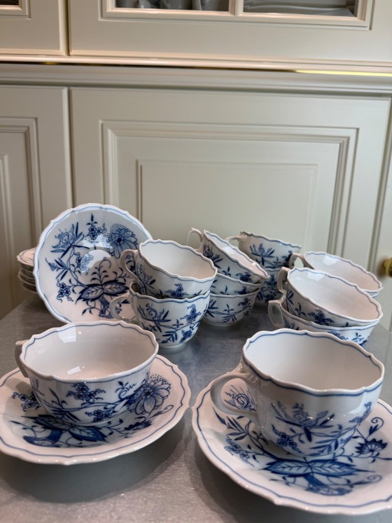 Service à café et à thé Meissen original, motif oignon – 22 pièces – premier choix – Vaisselle, Porcelain (photo 3 of 9)
