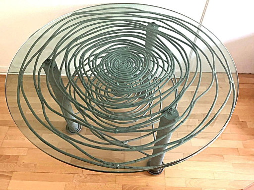 Sculptural coffee table – Unique piece by the artist Jean-Pierre Dussaillant