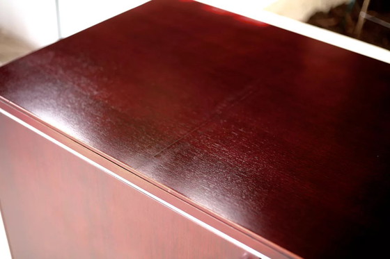 Image 1 of Solid Wood and Steel Sideboard France Circa 1970 Négroni Edition