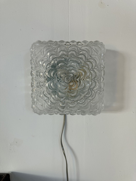 Image 1 of Plafonnier vintage en verre des années 60