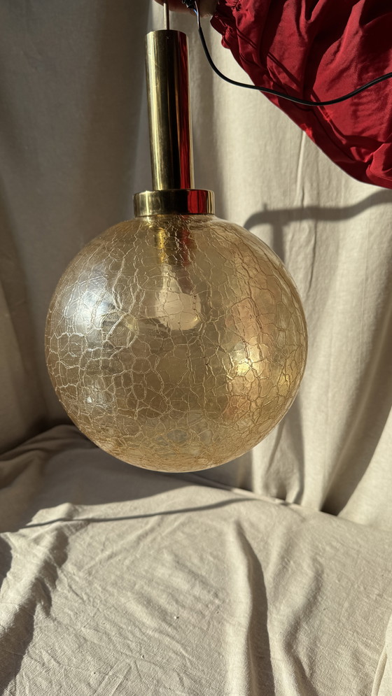 Image 1 of Rara lampada a sospensione Craquelé di grandi dimensioni, Doria