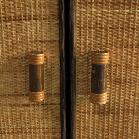 Vintage Rattan & Woven Cane Cabinet – Storage cabinet (photo 15 of 17)