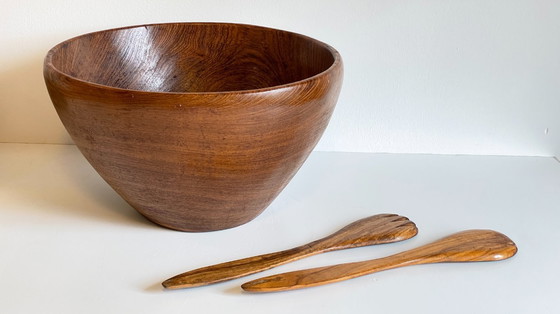 Image 1 of Insalatiera vintage scandinava XL in teak
