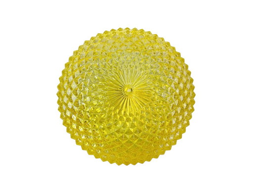 Vintage Glass Wall or Ceiling Light, 1970s