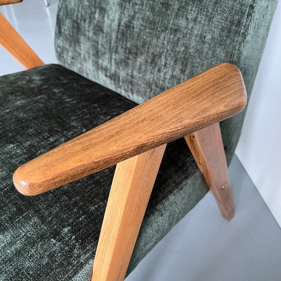Restored Vintage Mid Century Modern Armchair in Forest Green – BuashkoGarage, Wood (photo 8 of 13)