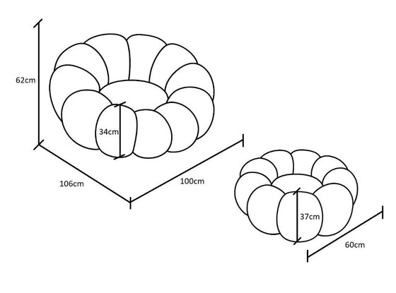 Image 1 of Sillón giratorio Pearl en tejido beige suave con reposapiés