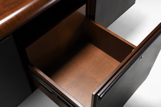 Walnut, Metal and Leather Hans von Klier “Il Ponte” Sideboard for Skipper, 1970s, Chrome, Silver (photo 9 of 10)