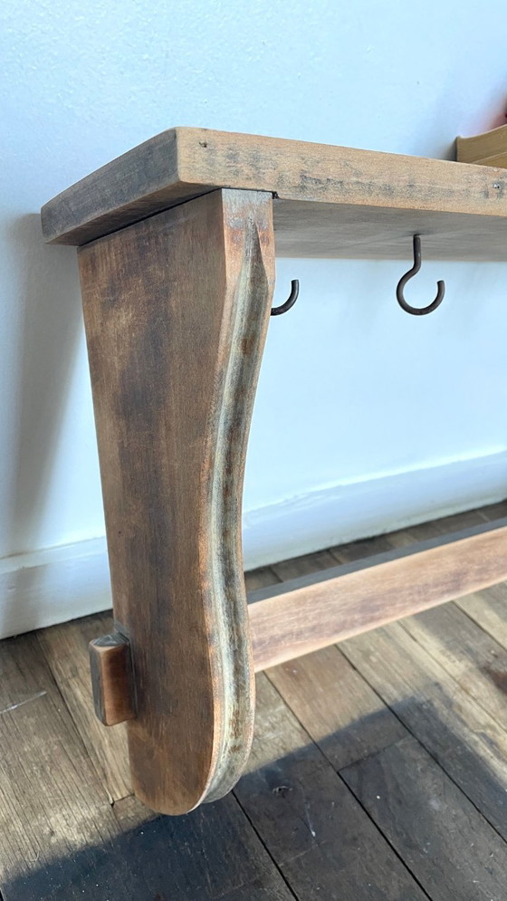 Mensola vintage con 5 ganci, in legno grezzo – Scaffali a muro, Metal (photo 23 of 33)