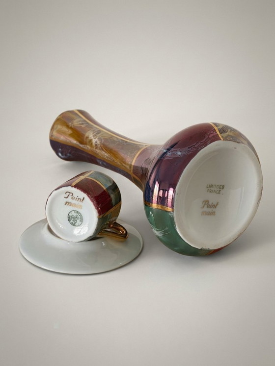 Juego de Soliflore y Taza de Porcelana de Limoges – Pintado a Mano – Loza, Porcelain (photo 10 of 10)