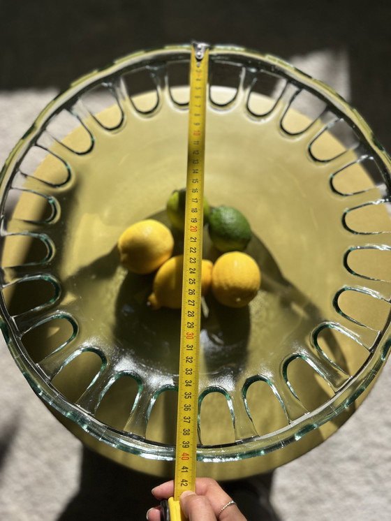 Image 1 of Grand bol en verre style art déco