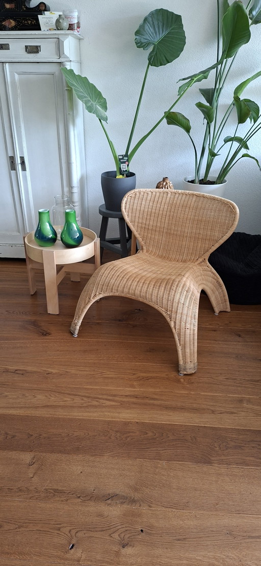 Vintage IKEA 'Gulte' Rotan Loungestoel (1999) – fauteuils, Rattan