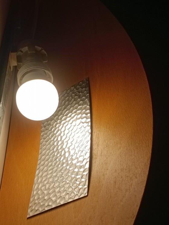 Image 1 of Par de apliques de madera y latón de Declic Francia, 1980