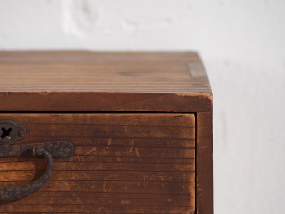 Antique Japanese Cedar Cabinet with Door and Drawers – Taishō / Early Showa Period (c. ) – Storage cabinet (photo 40 of 40)