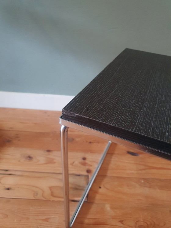 Image 1 of Tavolino vintage - cromato - legno tinto ebano