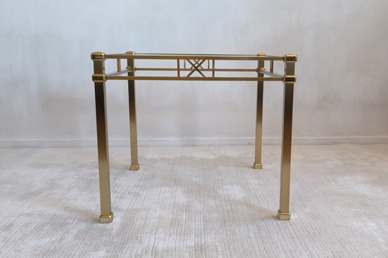 Image 1 of ✨ Prachtige vierkante gouden salontafel uit de Orsenigo Italy ‘Art Deco’-collectie ✨