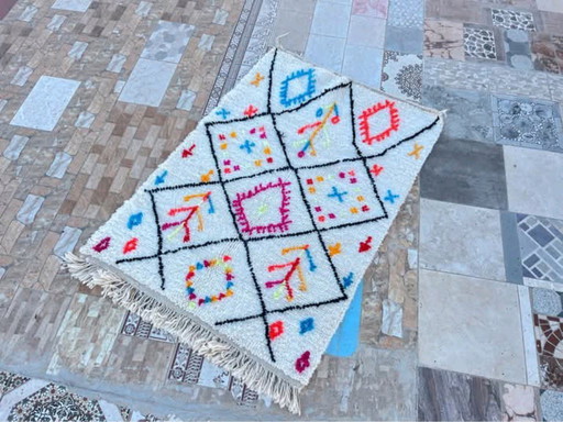 Berber wool carpet 200cm×100cm