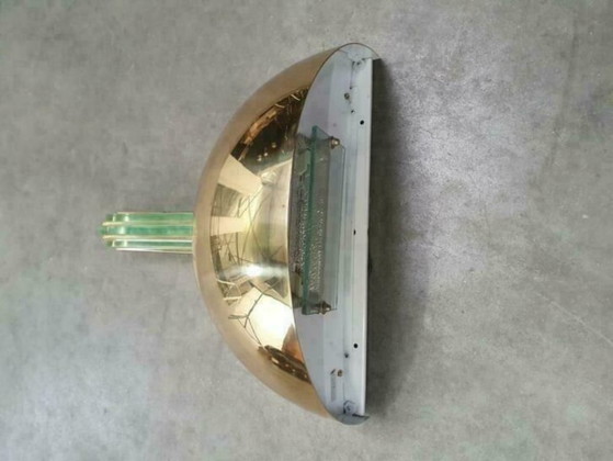 Image 1 of Art Deco franse Wandlamp vintage messing, Jean Perzel style