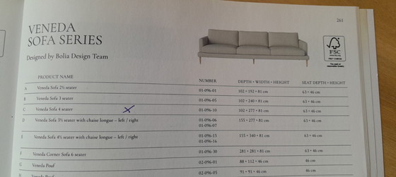 Image 1 of DIVANO BOLIA VENEDA SLIM 4 POSTI