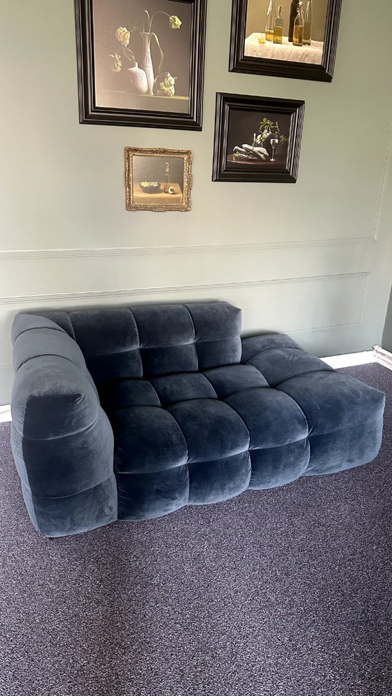 Image 1 of Chaise longue Fat Joe Velluto blu petrolio - Loods5