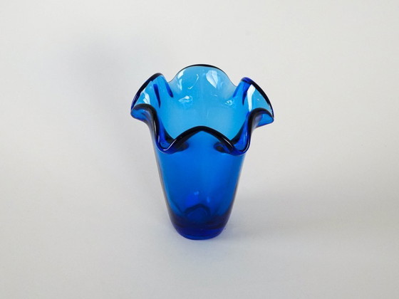 Image 1 of Cobalt glass vase, Danish design, 1970s, made in Denmark