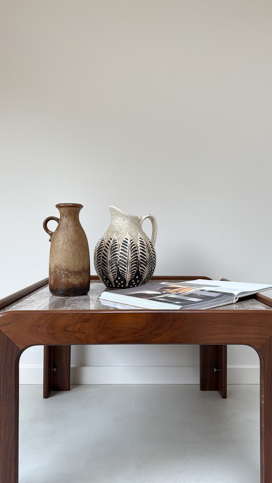 Image 1 of Vintage Wooden Coffee Table with Marble Top