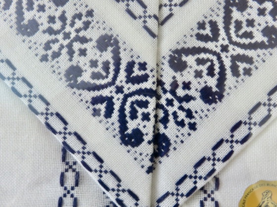 Image 1 of Pays Basque table linen, new, tablecloth and 6 napkins, 1970