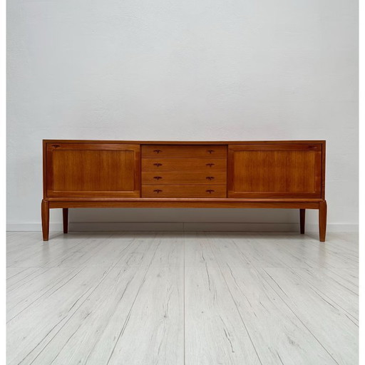 Vintage Spacious Danish Teak Sideboard by H.W. Klein for Bramin 60s