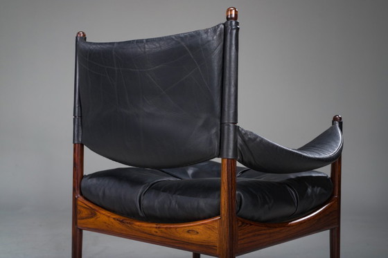 Image 1 of Mid Century Moderne Deense Palisander fauteuils en salontafel van Kristian Vedel voor Sören Willadsen, jaren 1960, set van 3