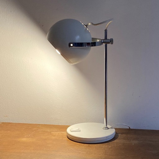 Lampe EYE BALL. 1970. Ruimtetijdperk. Blanc.