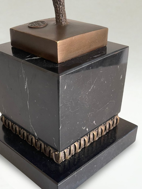 Image 1 of Art Deco style bronze sculpture – Dancer – signed D. H. Chiparus – 47 cm