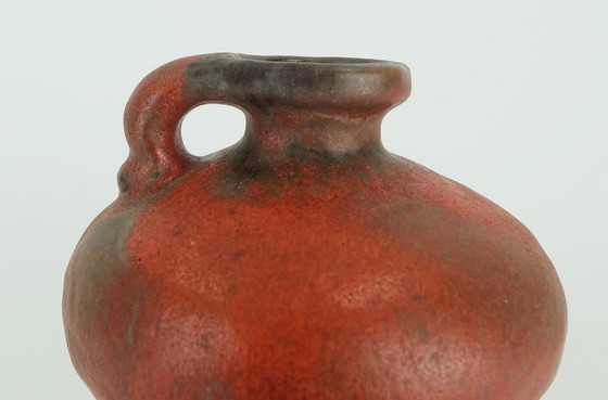 Image 1 of Carstens Tönnishof Vase Modell Nr. 0875-18 Gerda Heuckeroth verschiedene Orange- und Brauntöne