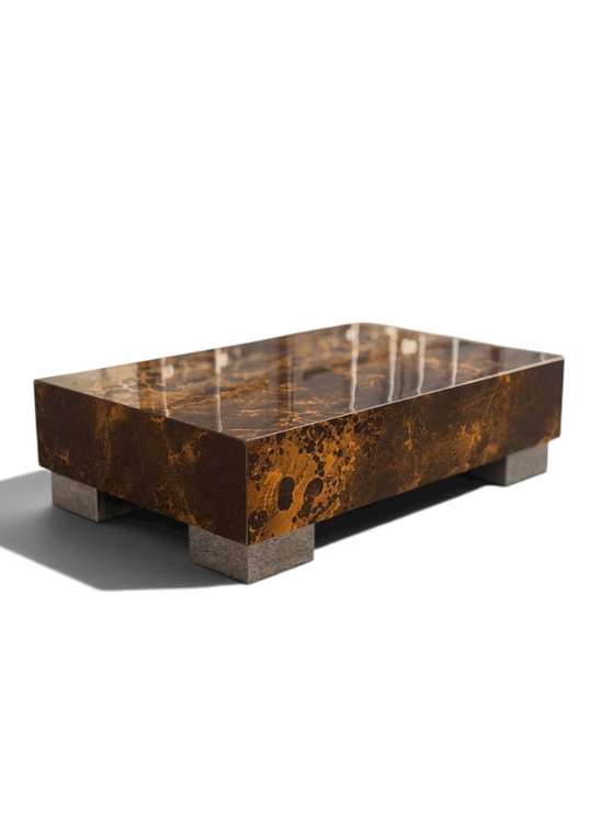 Guy Lefèvre für Ligne Roset Couchtisch aus den 1970er Jahren – „Solar Flare“, Lack- und Metallgestell (photo 3 of 12)