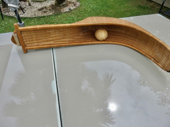 Image 1 of Ancienne chistera grand gant et sa balle (pelote) 65cm, Pays Basque, Jaï Alaï, Cesta Punta