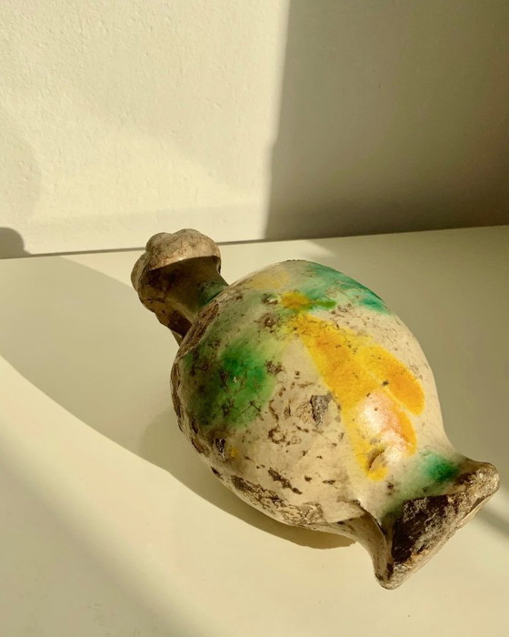 Image 1 of Small Quartara in polychrome majolica from Caltagirone