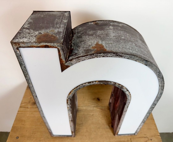 Image 1 of Vintage Illuminated Advertising Letter N , 1960s